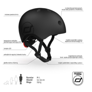 Scoot and Ride Kask M-L Czarny