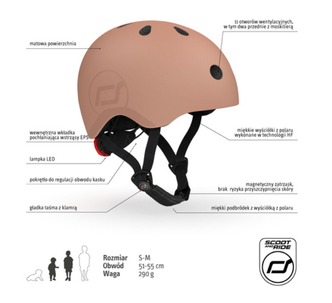 Scoot and Ride Kask S-M Mocha