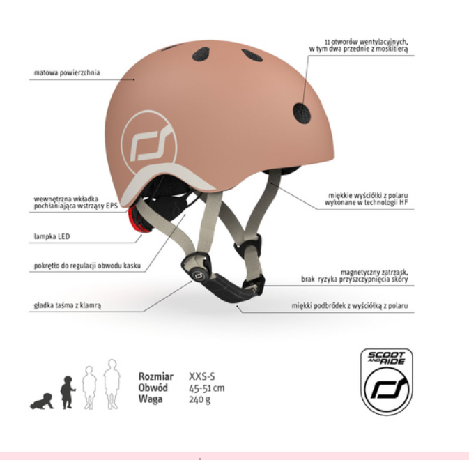 Scoot and Ride Kask XXS-S Mocha