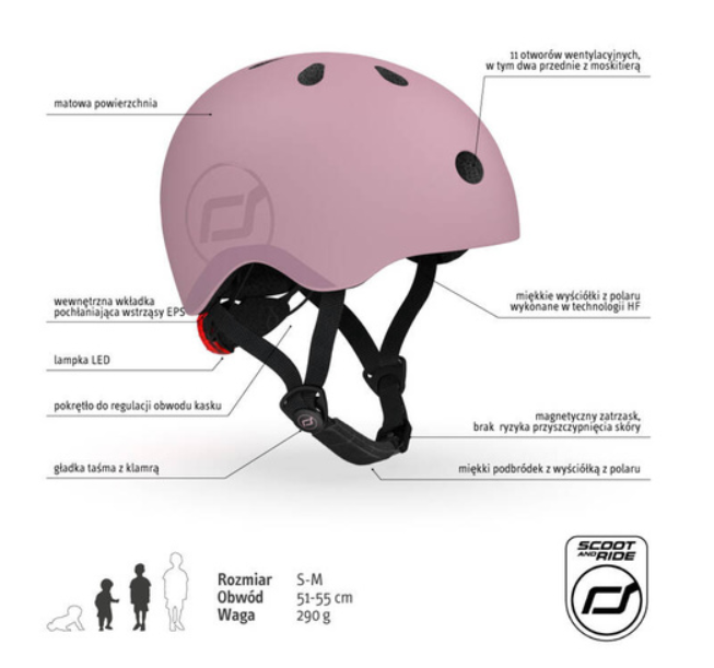 Scoot and Ride Kask S-M Wildberry