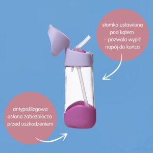 B.box Bidon tritanowy ze słomką 450ml Sugar plum