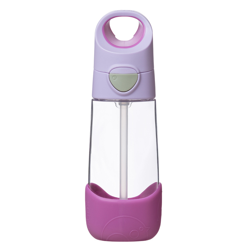B.box Zestaw Mini Lunchbox + Butelka tritanowa ze słomką 450 ml, Sugar Plum