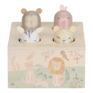 Little Dutch Drewniana zabawka pop-up Safari Friends