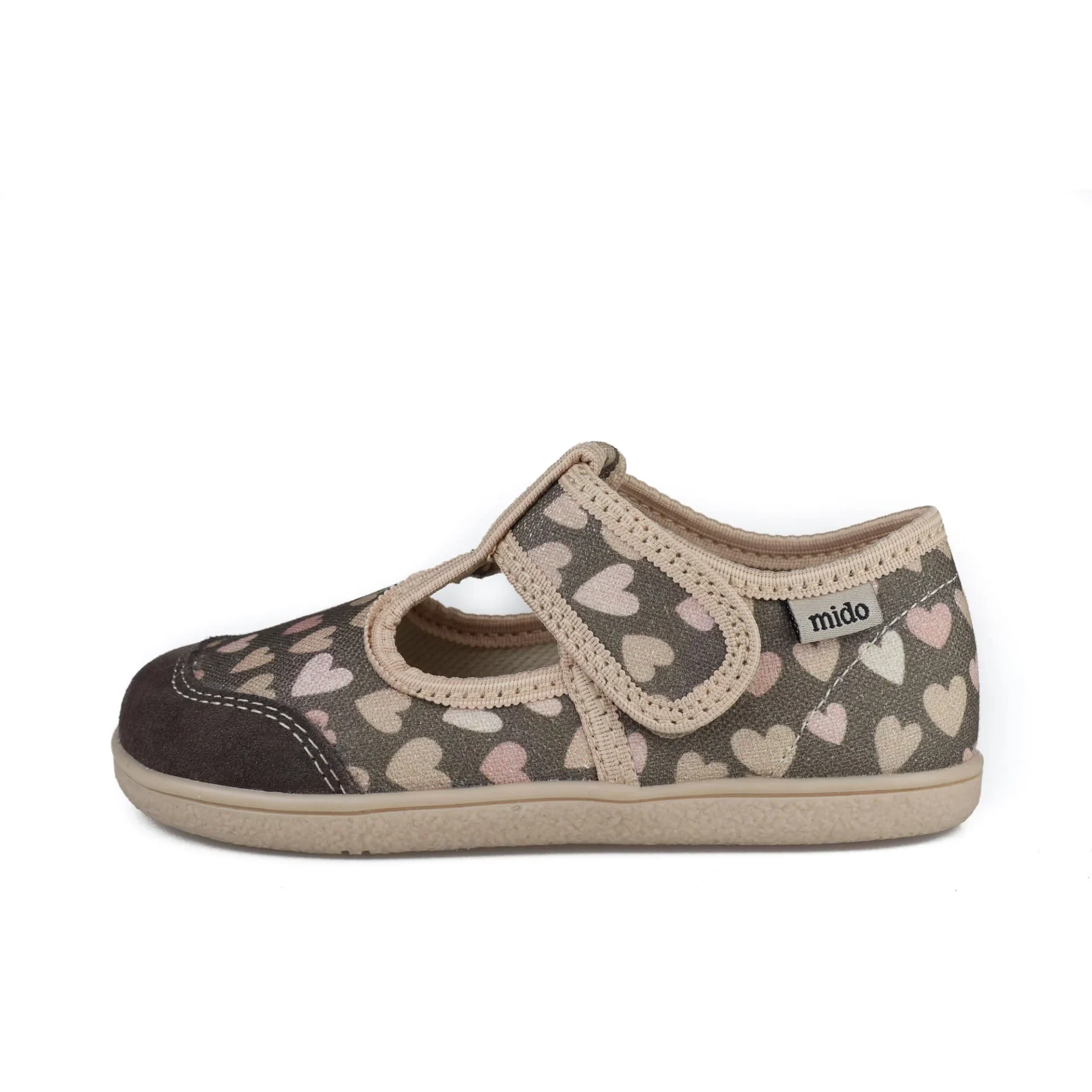 Kapcie Mido Barefoot Brown Hearts 189/289