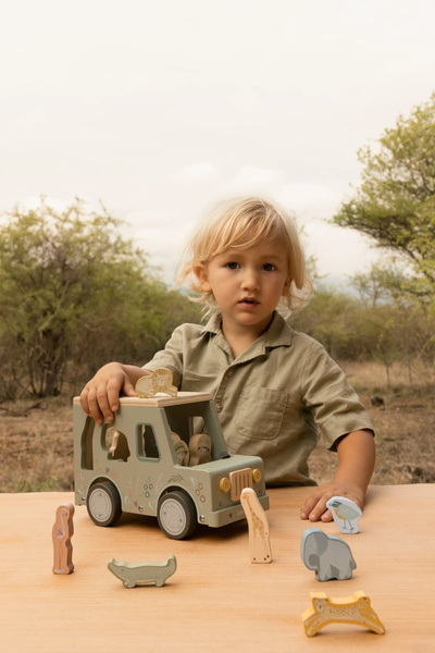 Little Dutch Drewniany samochód sorter Safari Friends