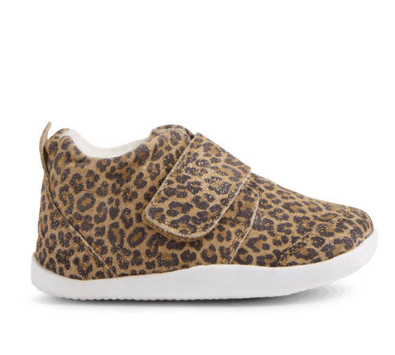 Buty do nauki chodzenia Bobux Rover Arctic Leopard Shimmer 512606 ocieplane