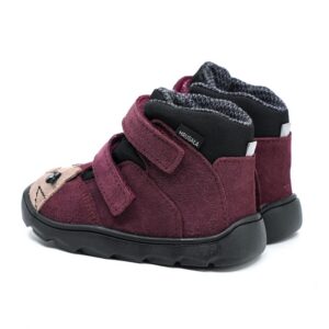 Trzewiki dziecięce Mrugała Neko Barefoot Kitty Plum Membrana TE-POR