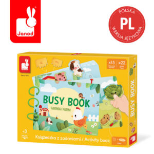 Janod Książeczka z zadaniami Busy Book Farma 3+