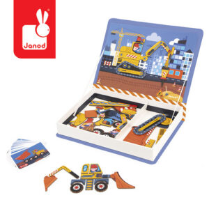 Janod Magnetyczna układanka Plac Budowy Magnetibook 3+