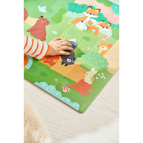 Janod Puzzle sensoryczne dotykowe Las 20 el. 2+