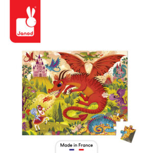 Puzzle w walizce Królestwo smoków 54 elementy 5+ Made in France, Janod