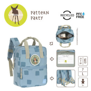 Lassig Plecak mini kwadratowy Pattern Party Blue