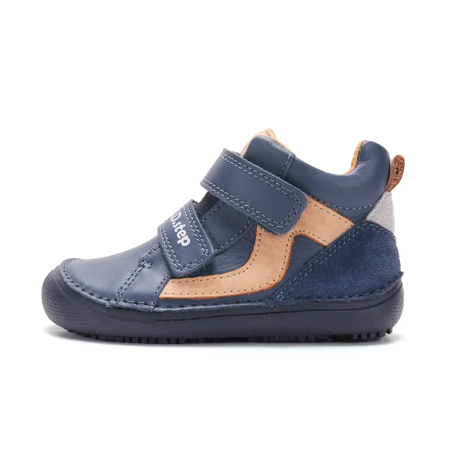 DD Step Trzewiki skórzane barefoot A063-62353AL Royal Blue