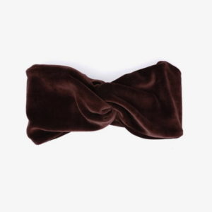 UL&KA Opaska Twistula velvet Czekolada