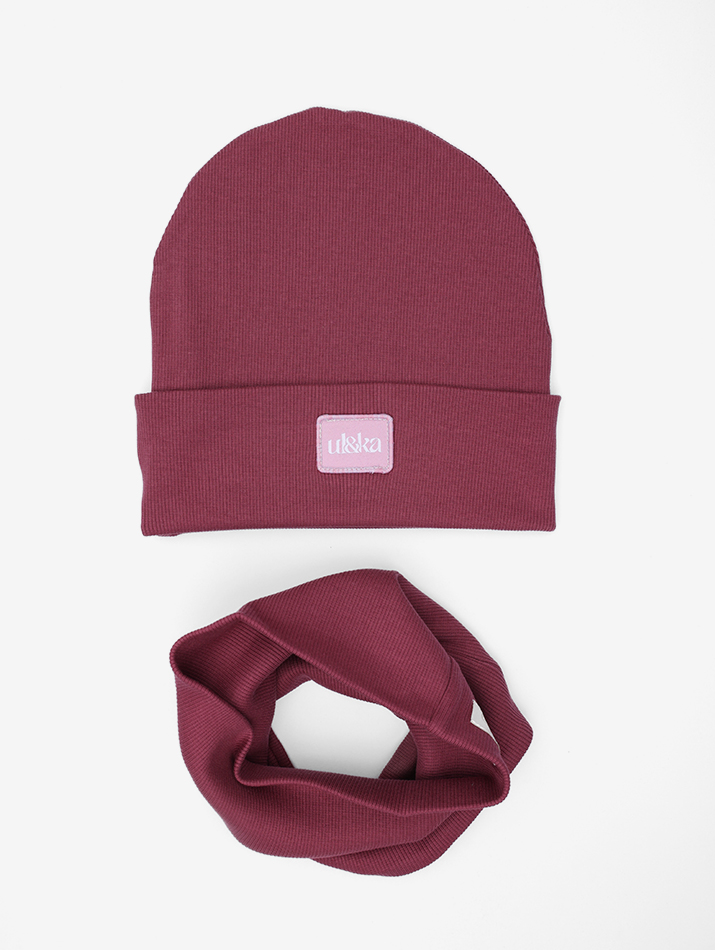 Czapka z kominem UL&KA Line Berry