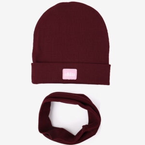 Czapka z kominem UL&KA Line Merlot