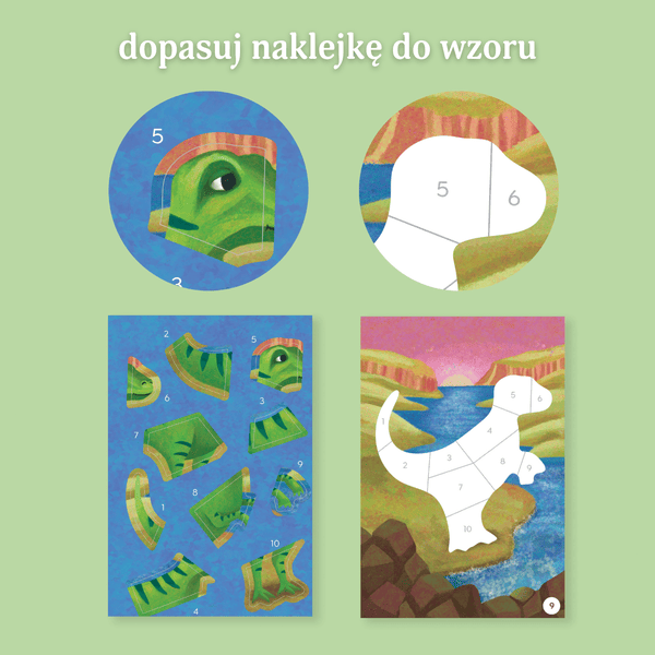 Tiger Tribe Wyklejanie po Numerach - Dinozaury