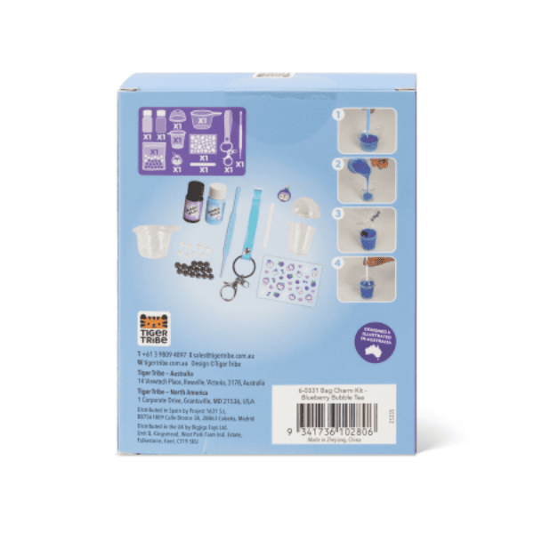 Tiger Tribe Zestaw Kreatywny - Zawieszka DIY Jagodowe Bubble Tea