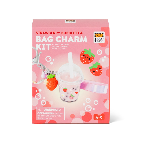 Zestaw Kreatywny Zawieszka DIY Truskawkowe Bubble Tea Tiger Tribe 6-9 lat