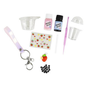 Zestaw Kreatywny Zawieszka DIY Truskawkowe Bubble Tea Tiger Tribe 6-9 lat